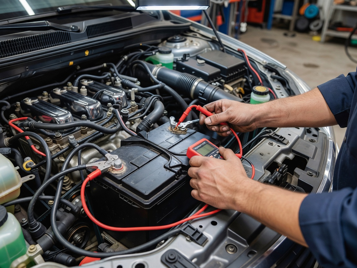 Vehicle battery and engine bay inspection